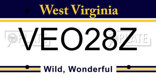 VEO28Z West Virginia License Plate