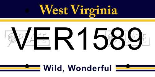 VER1589 West Virginia License Plate