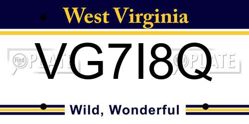 VG7I8Q West Virginia License Plate