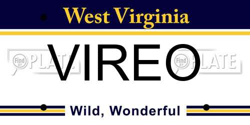 VIREO West Virginia License Plate