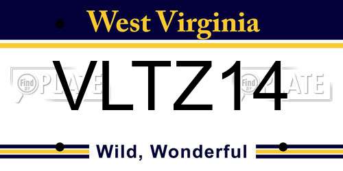 VLTZ14 West Virginia License Plate
