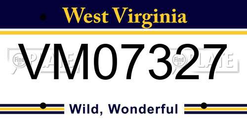 VM07327 West Virginia License Plate