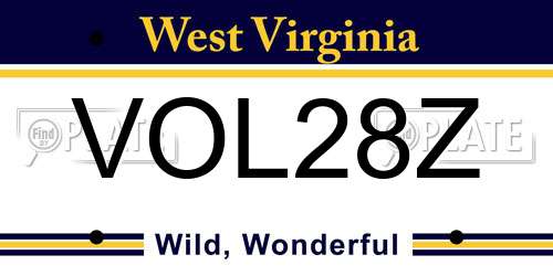 VOL28Z West Virginia License Plate