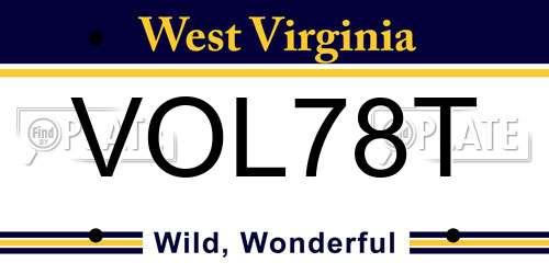 VOL78T West Virginia License Plate