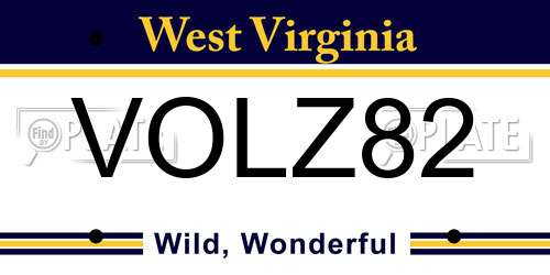 VOLZ82 West Virginia License Plate