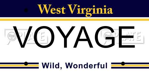 VOYAGE West Virginia License Plate