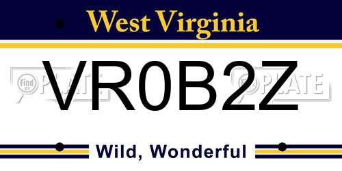 VR0B2Z West Virginia License Plate