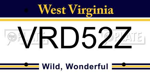 VRD52Z West Virginia License Plate