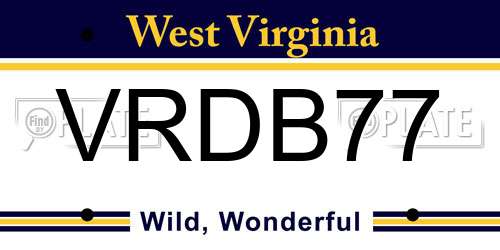 VRDB77 West Virginia License Plate