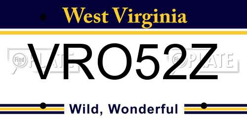 VRO52Z West Virginia License Plate