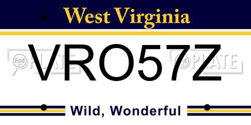 VRO57Z West Virginia License Plate
