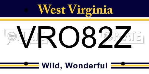 VRO82Z West Virginia License Plate