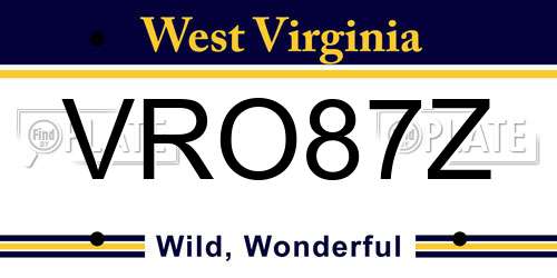 VRO87Z West Virginia License Plate