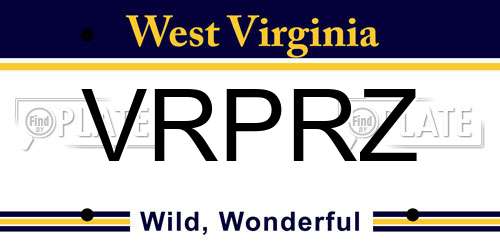 VRPRZ West Virginia License Plate