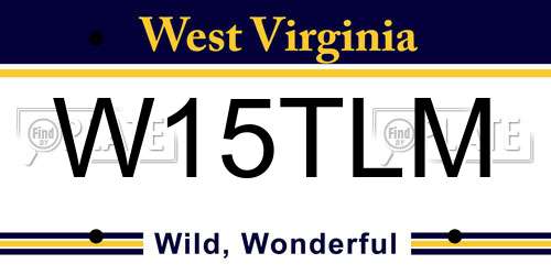 W15TLM West Virginia License Plate