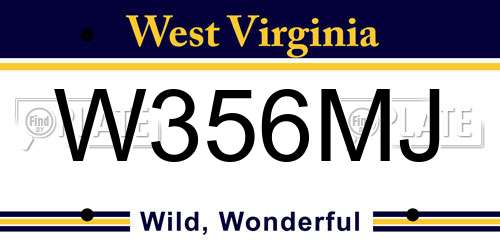 W356MJ West Virginia License Plate