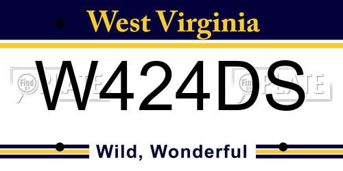 W424DS West Virginia License Plate