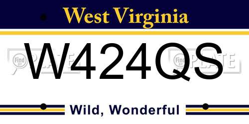 W424QS West Virginia License Plate