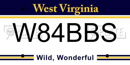 W84BBS West Virginia License Plate