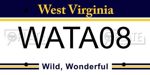 WATA08 West Virginia License Plate