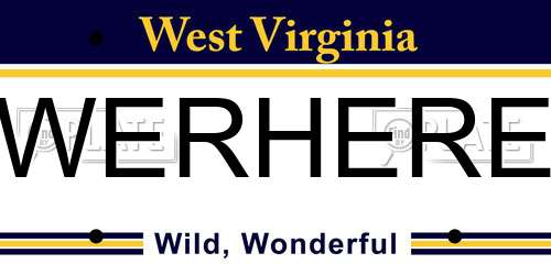 WERHERE West Virginia License Plate