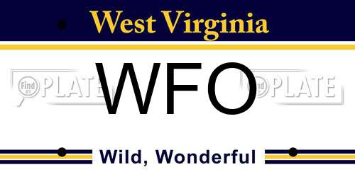 WFO West Virginia License Plate