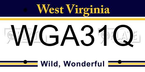 WGA31Q West Virginia License Plate
