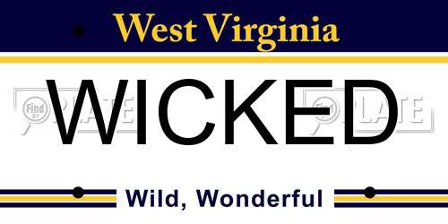 WICKED West Virginia License Plate