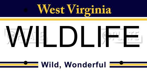 WILDLIFE West Virginia License Plate