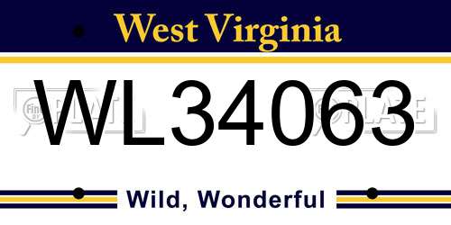 WL34063 West Virginia License Plate
