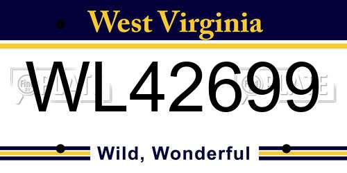 WL42699 West Virginia License Plate