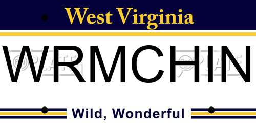 WRMCHIN West Virginia License Plate