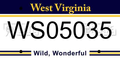 WS05035 West Virginia License Plate