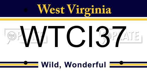 WTCI37 West Virginia License Plate