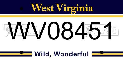 WV08451 West Virginia License Plate