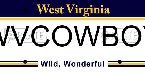 WVCOWBOY West Virginia License Plate