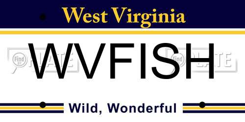 WVFISH West Virginia License Plate