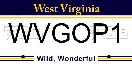 WVGOP1 West Virginia License Plate