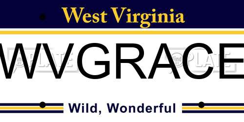WVGRACE West Virginia License Plate