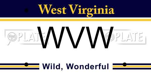 WVW West Virginia License Plate