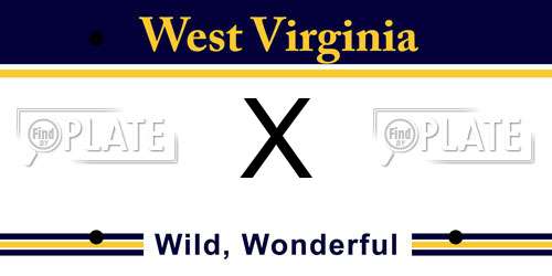 X West Virginia License Plate