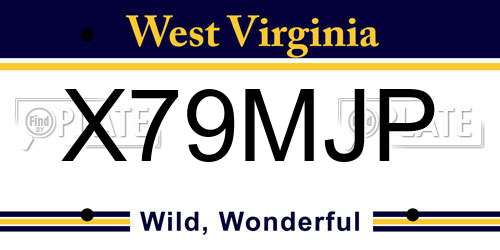 X79MJP West Virginia License Plate