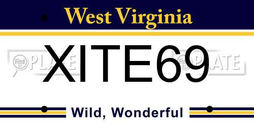 XITE69 West Virginia License Plate