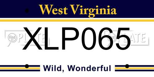 XLP065 West Virginia License Plate