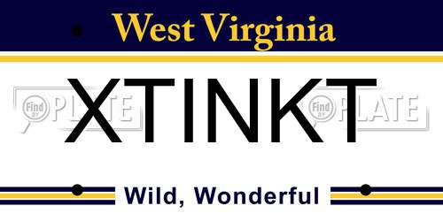 XTINKT West Virginia License Plate