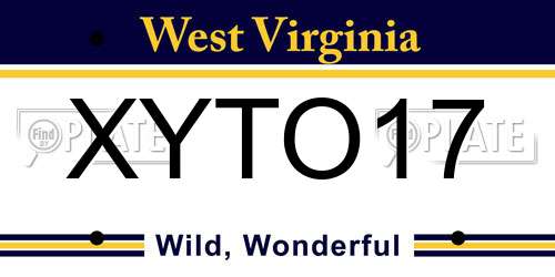 XYTO17 West Virginia License Plate