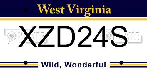XZD24S West Virginia License Plate