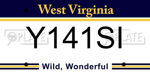 Y141SI West Virginia License Plate