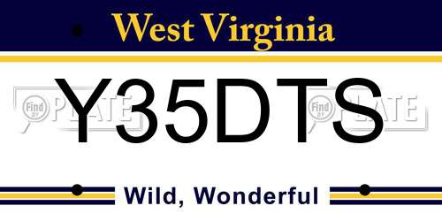 Y35DTS West Virginia License Plate