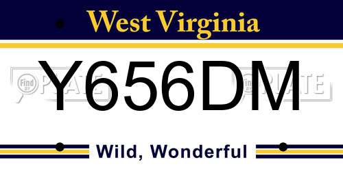 Y656DM West Virginia License Plate